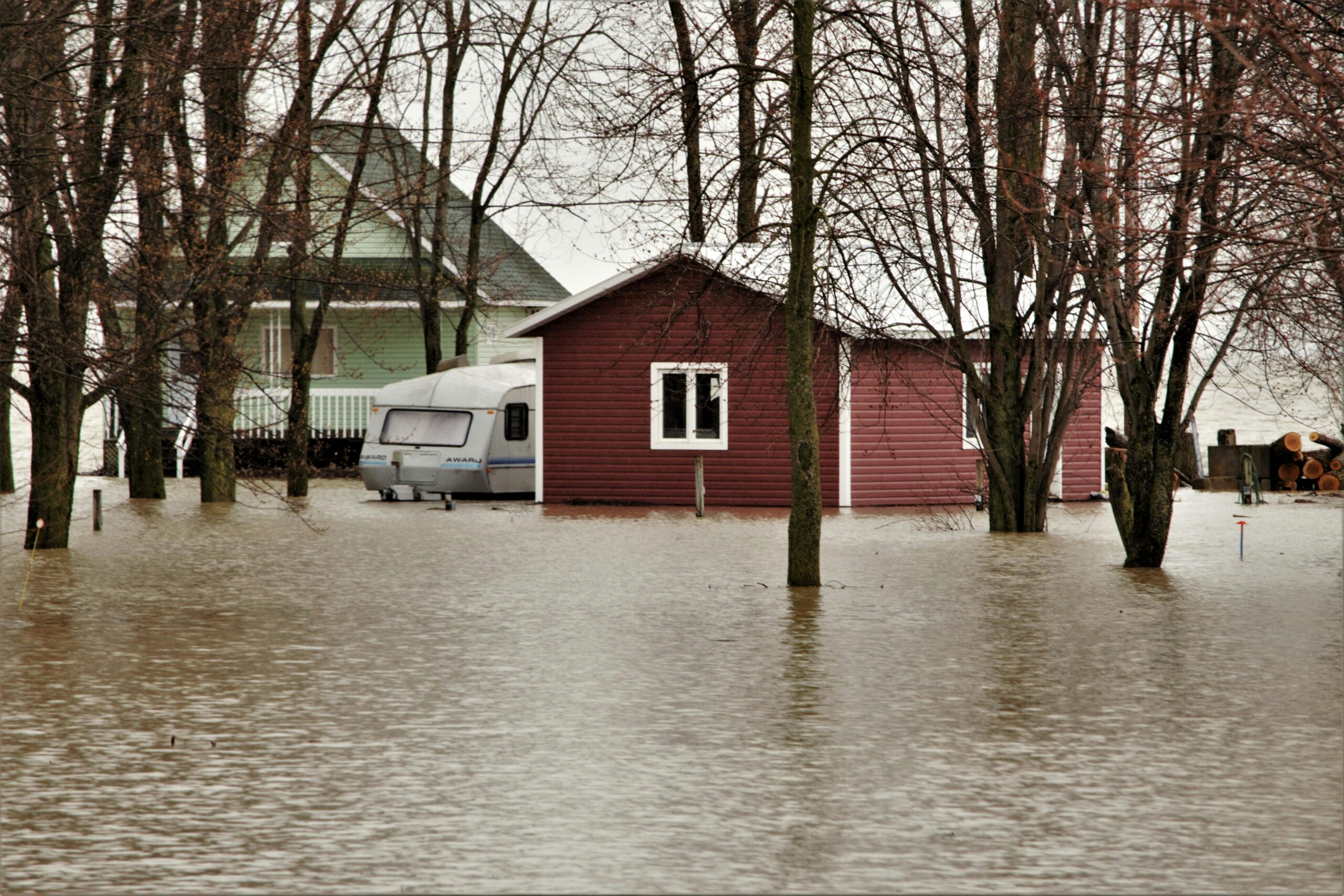 Flooded house