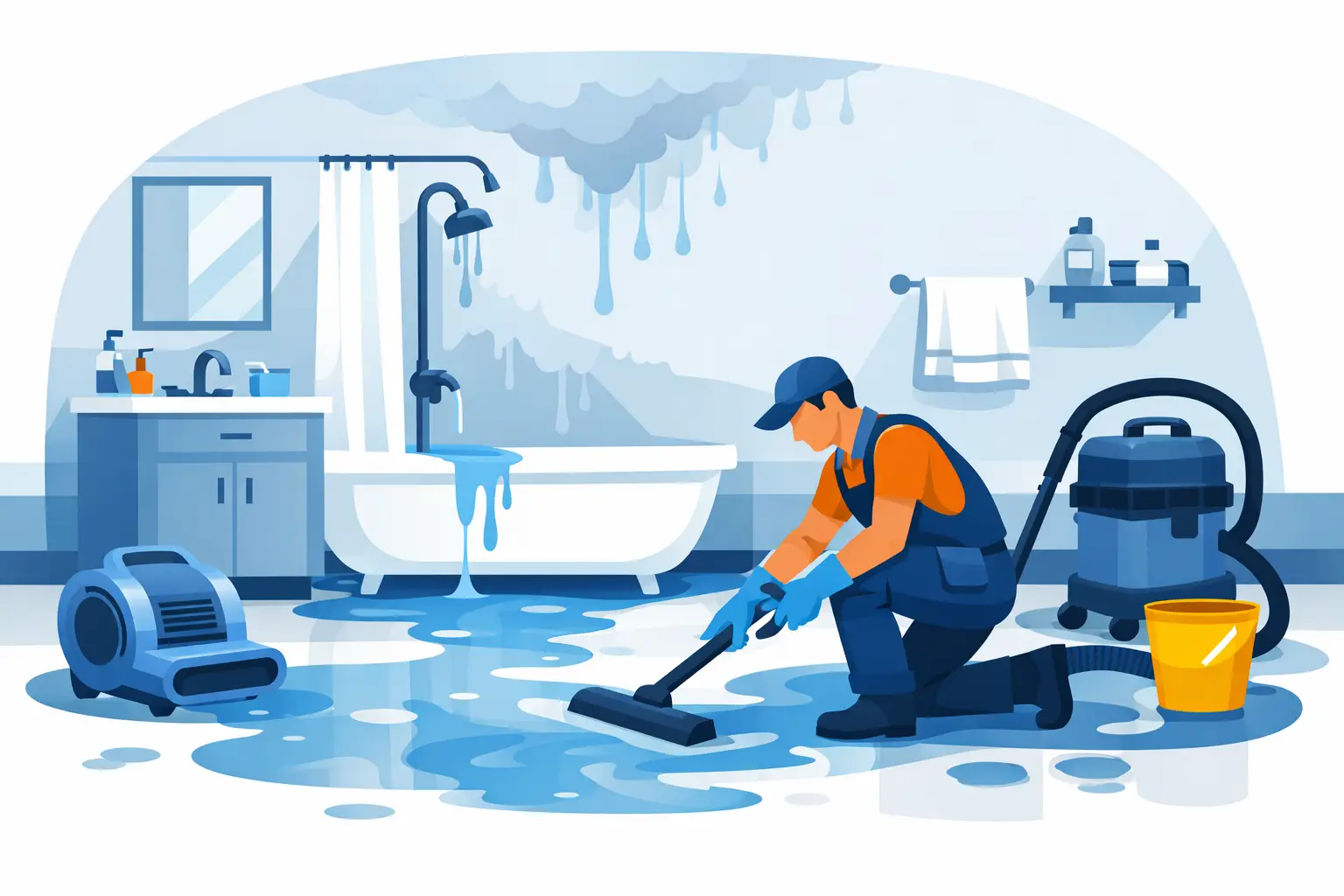 Bathroom Water Damage Cleanup Done Right