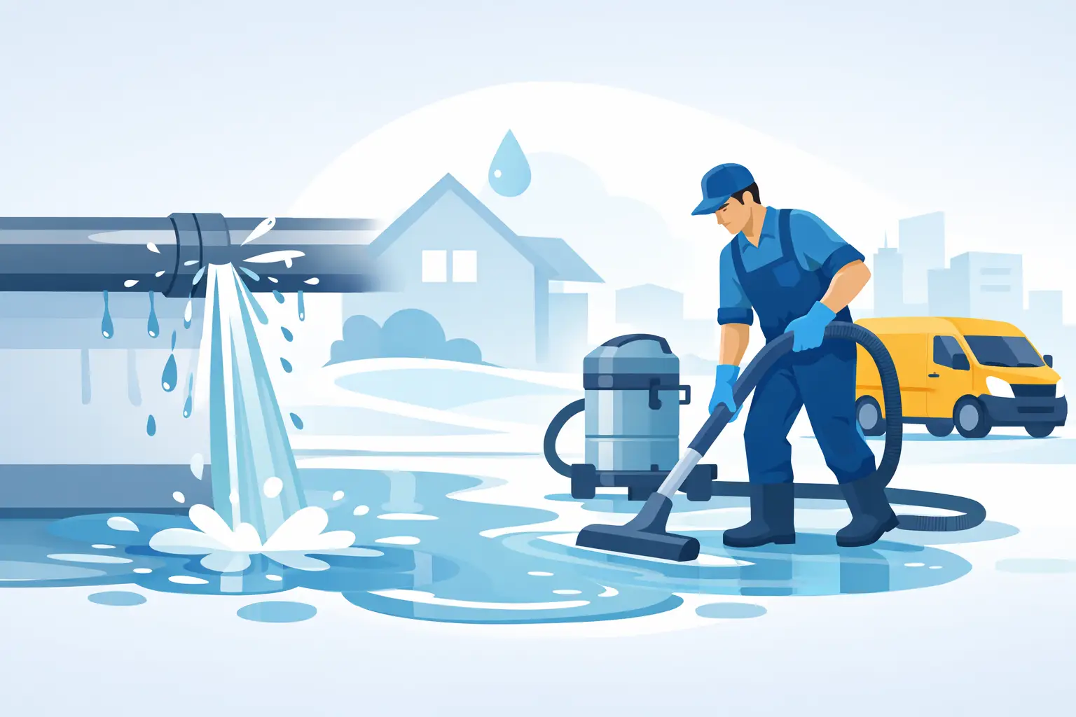 Burst Pipe Water Cleanup Starts With Fast Action
