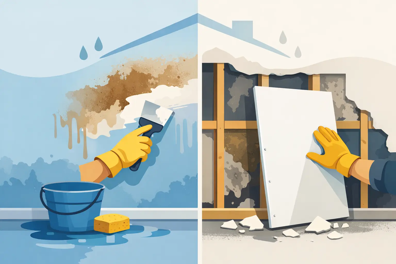 Repair Versus Replace Water Damaged Drywall
