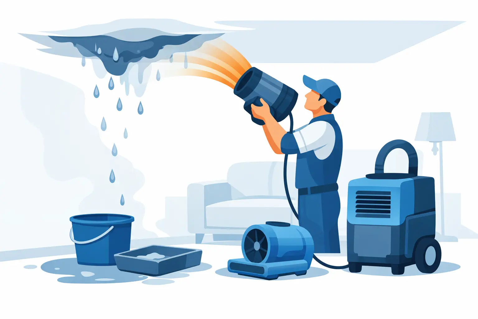 Ceiling Leak Drying Service for Fast Recovery
